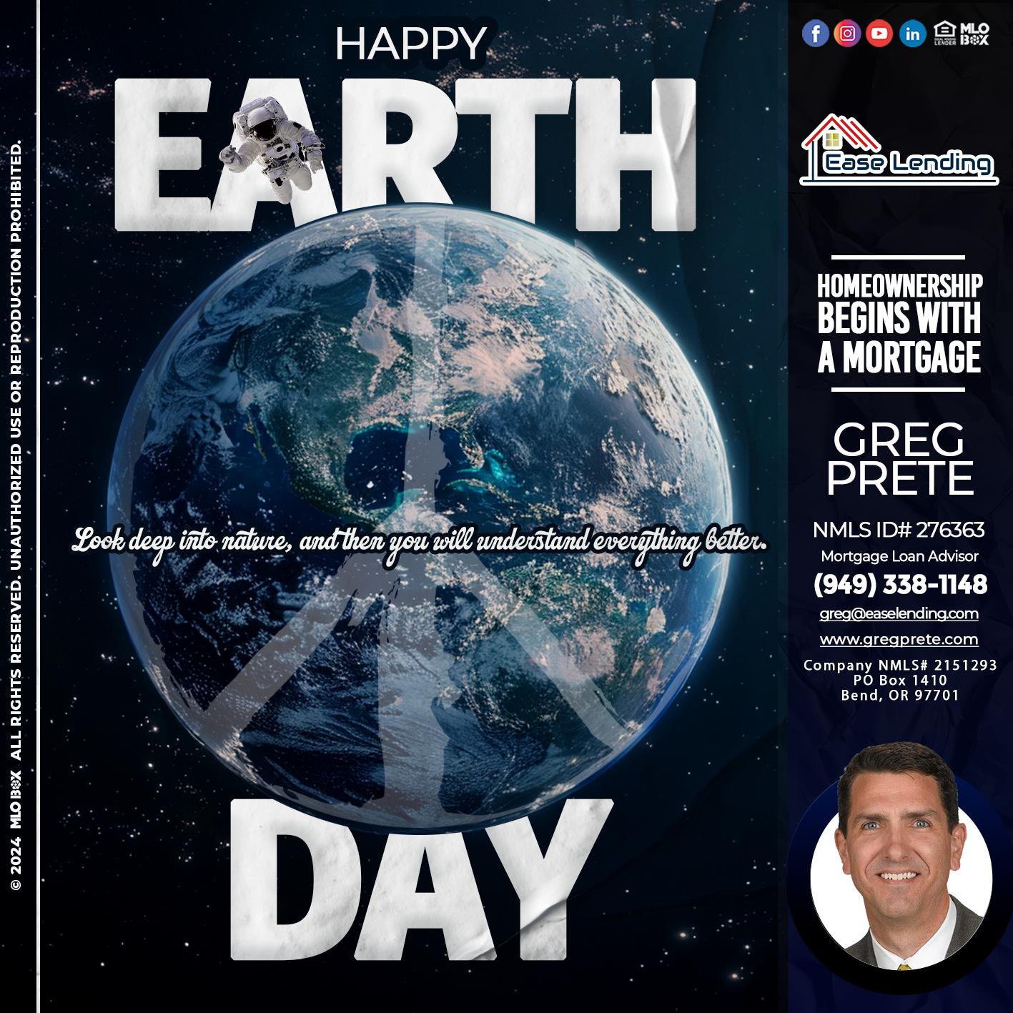 earth day - Greg Prete -Licensed Loan Advisor