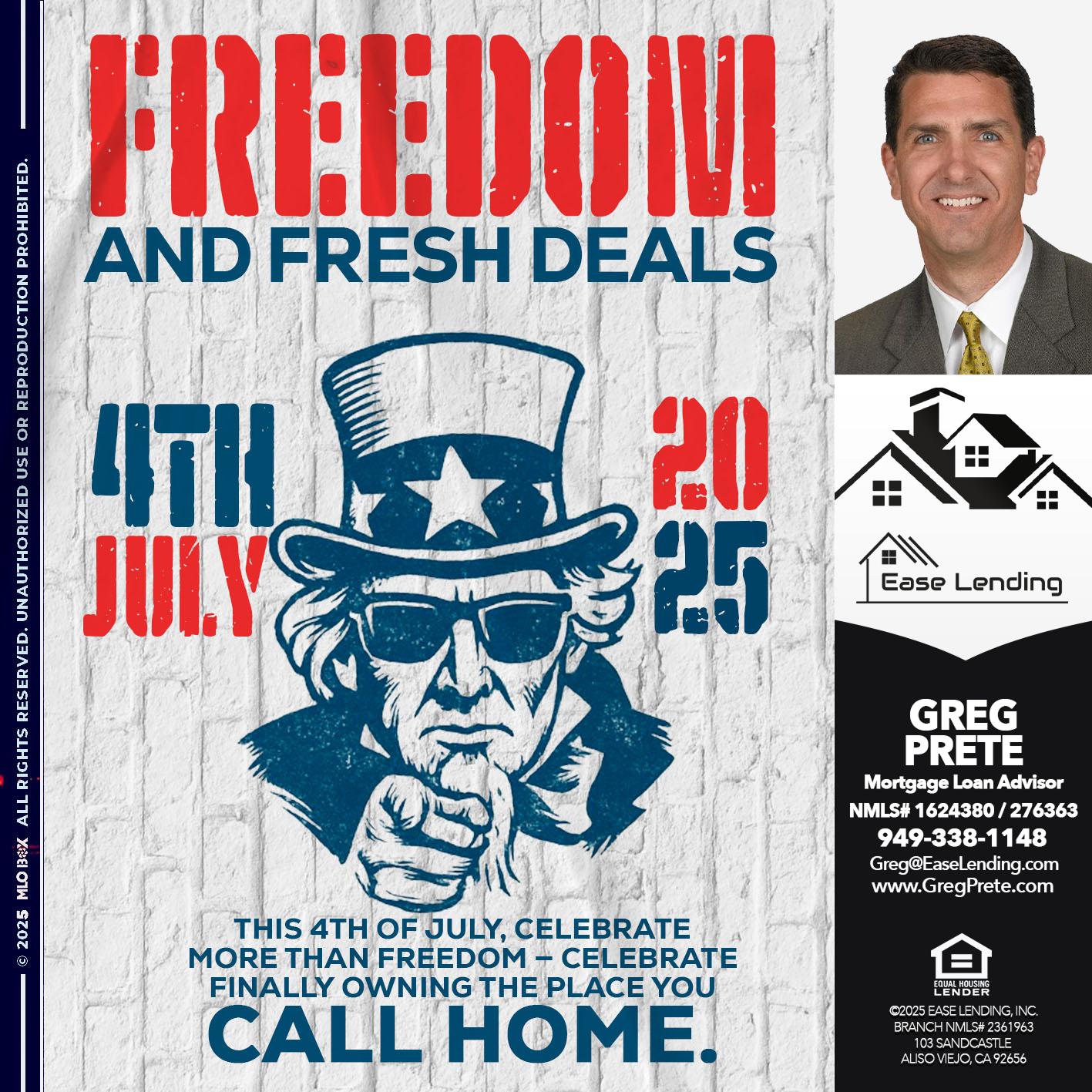 FRREDOM - Greg Prete -Licensed Loan Advisor
