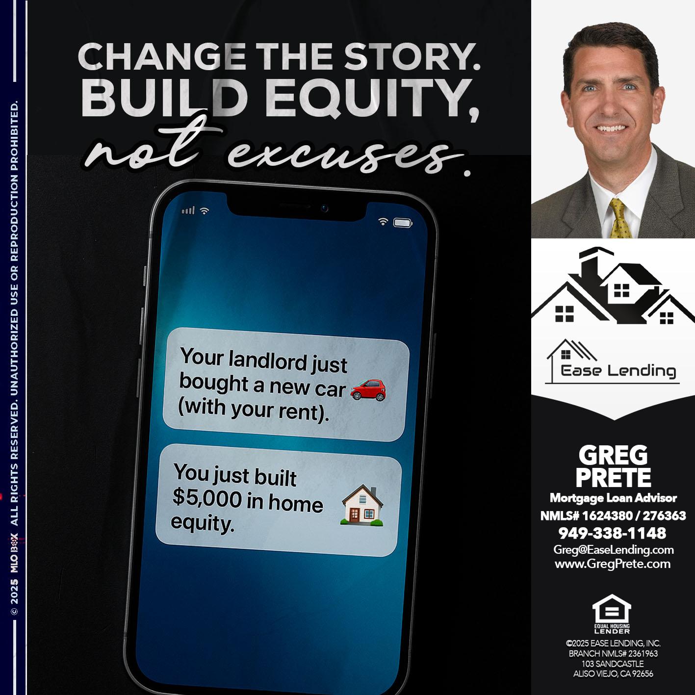 CHANGE THE HISTORY - Greg Prete -Licensed Loan Advisor