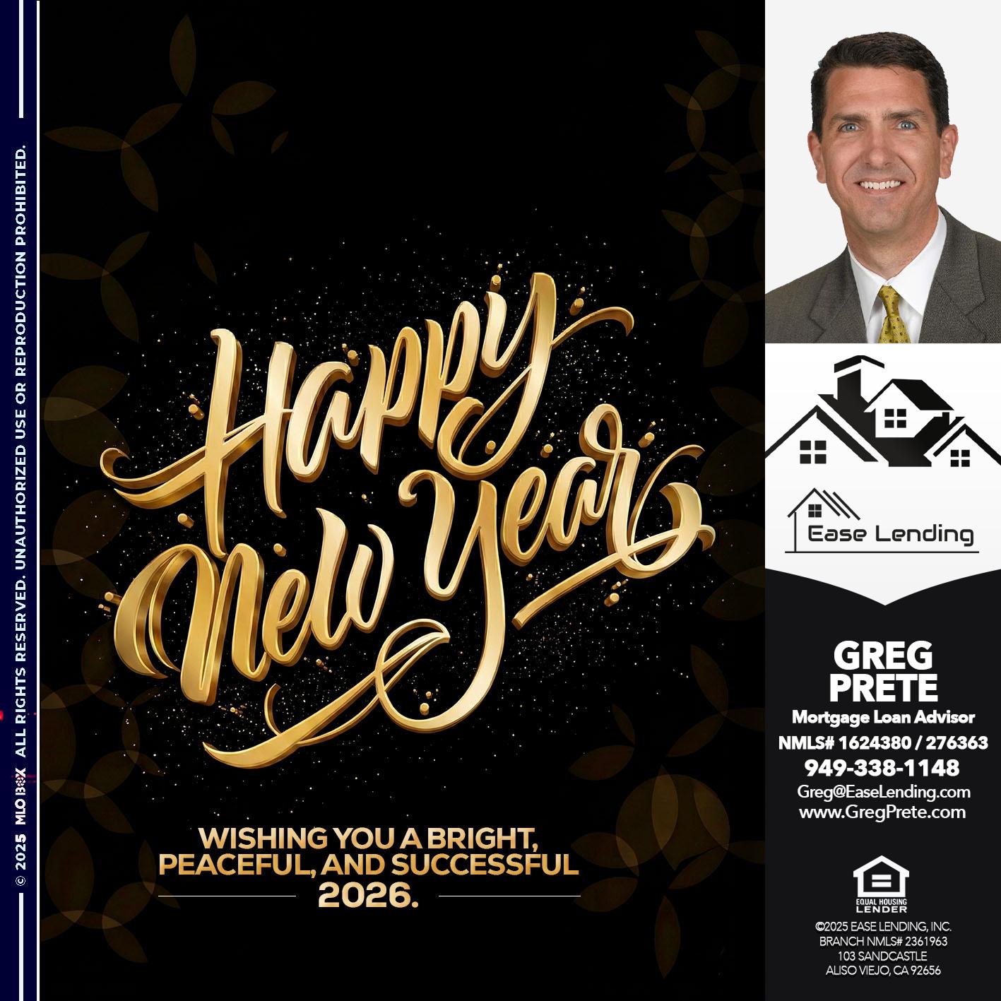 happy new year - Greg Prete -Licensed Loan Advisor