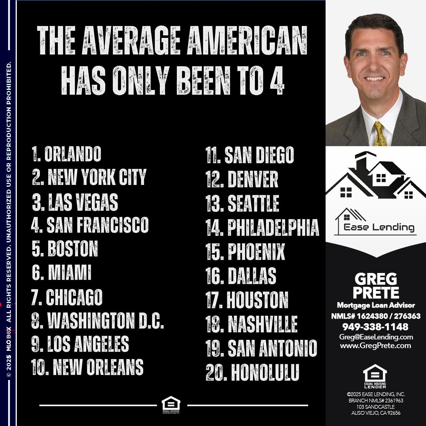 THE AVERAGE - Greg Prete -Licensed Loan Advisor