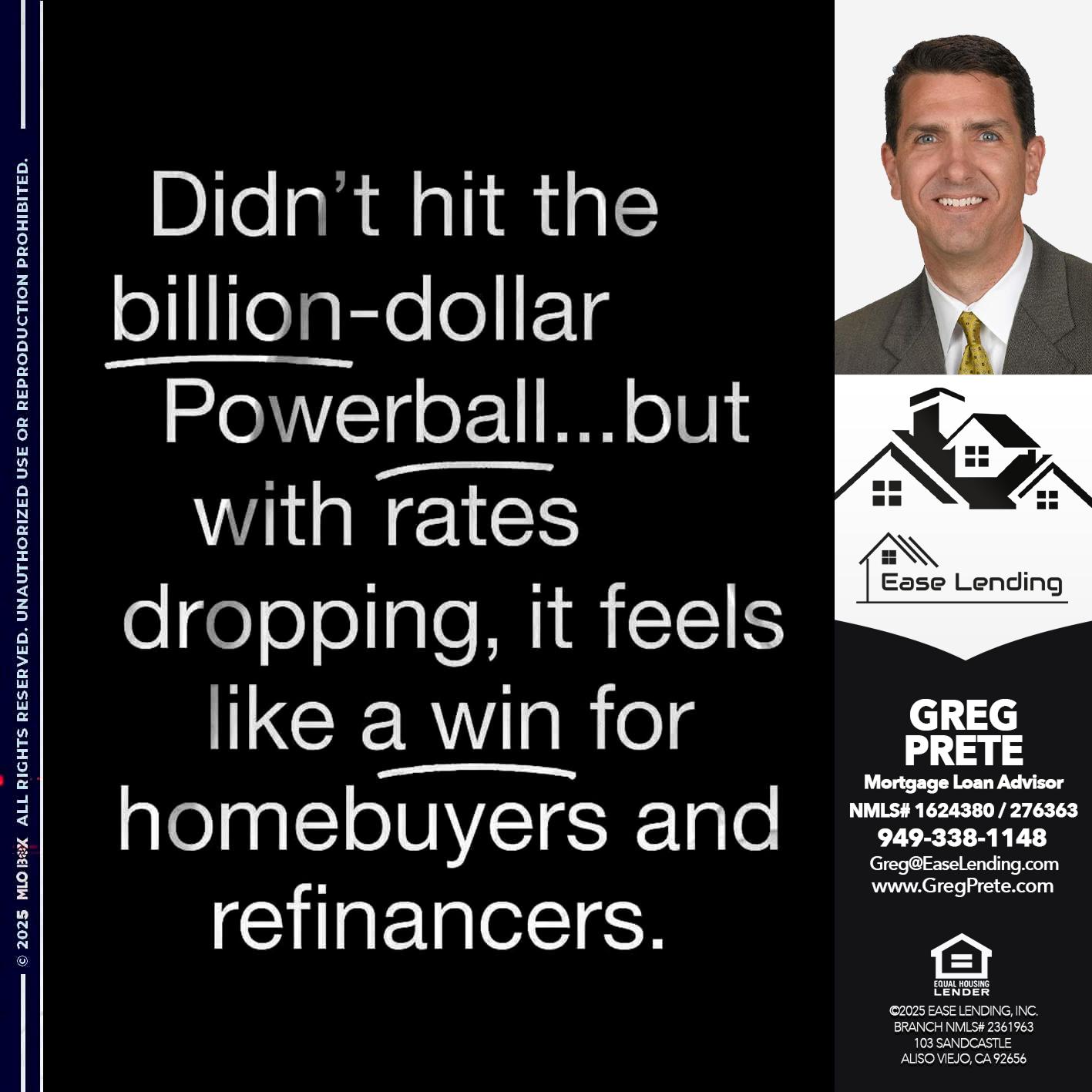 DIDNT HIT - Greg Prete -Licensed Loan Advisor