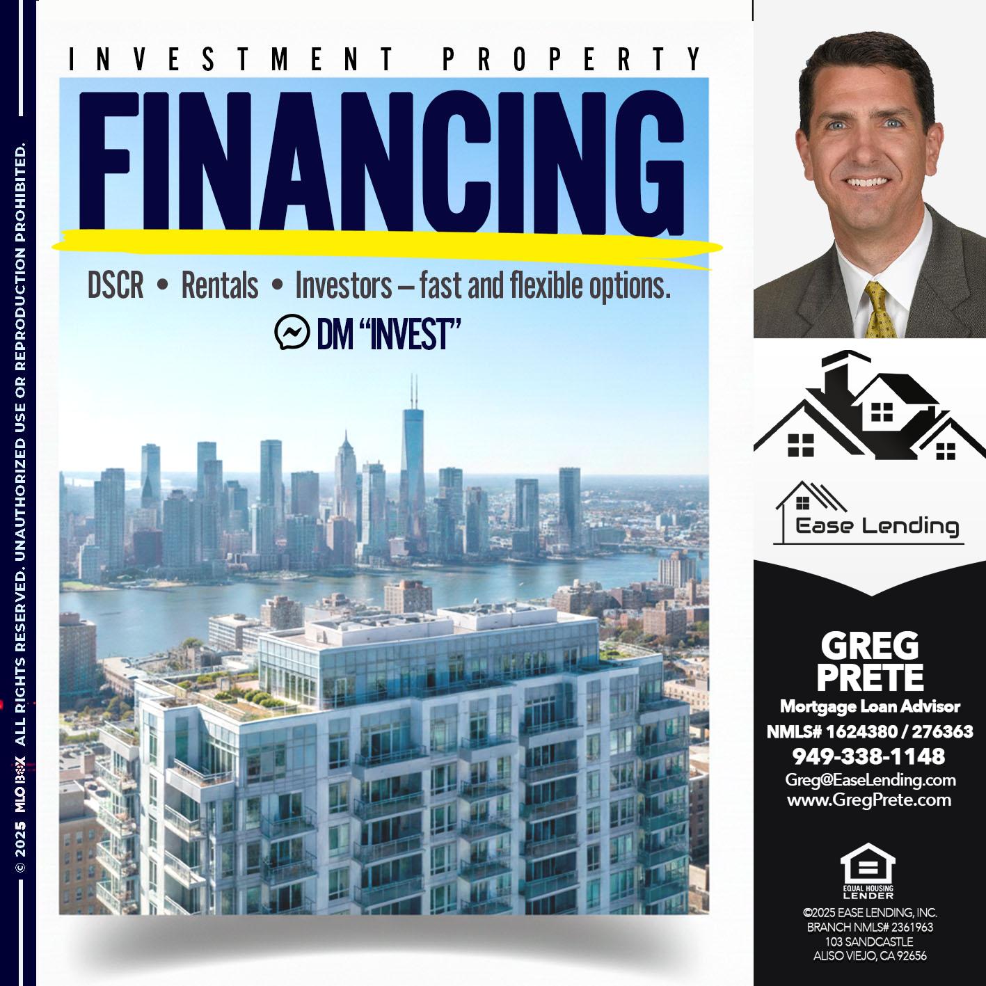 FINANCING - Greg Prete -Licensed Loan Advisor