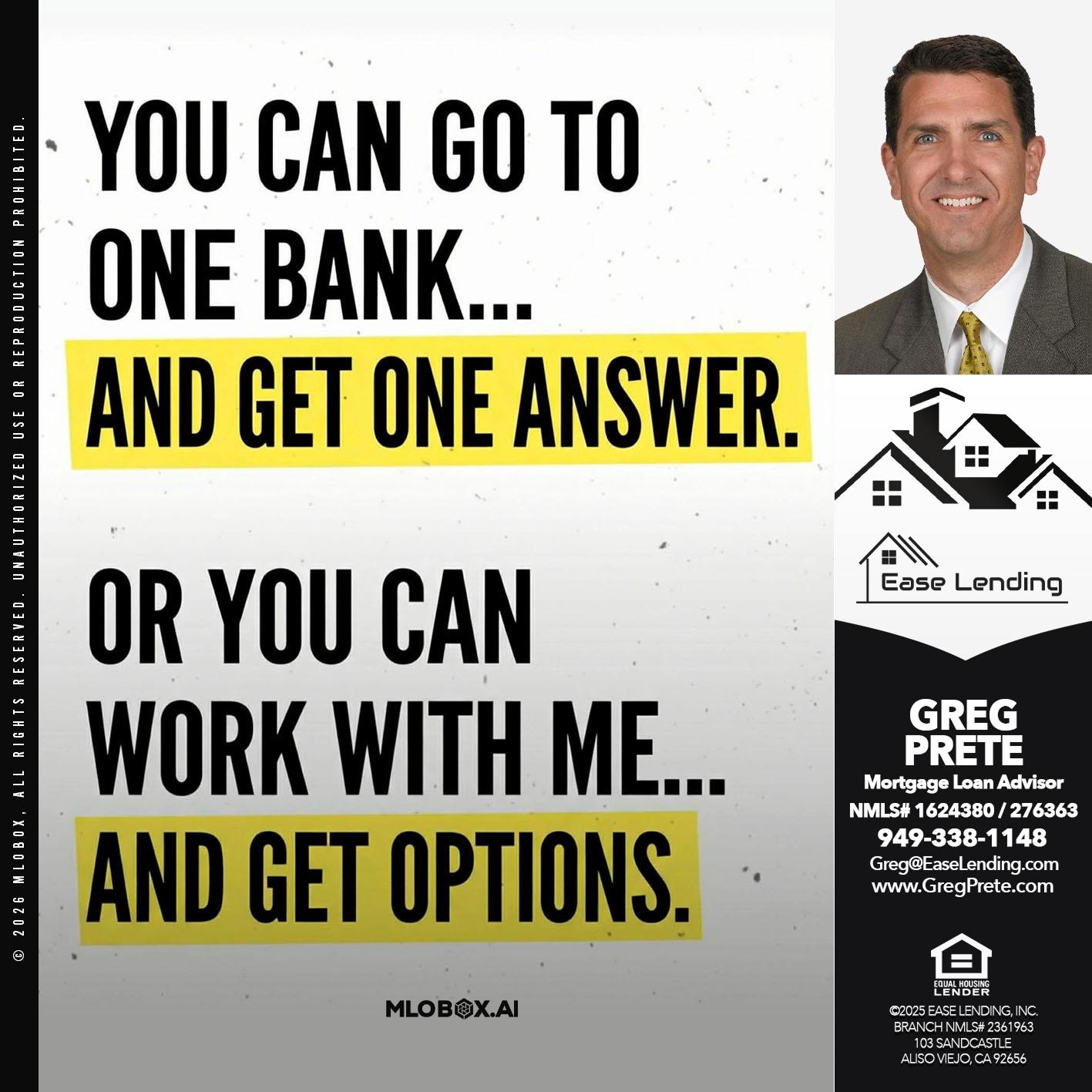 YOU CAN GO - Greg Prete -Licensed Loan Advisor