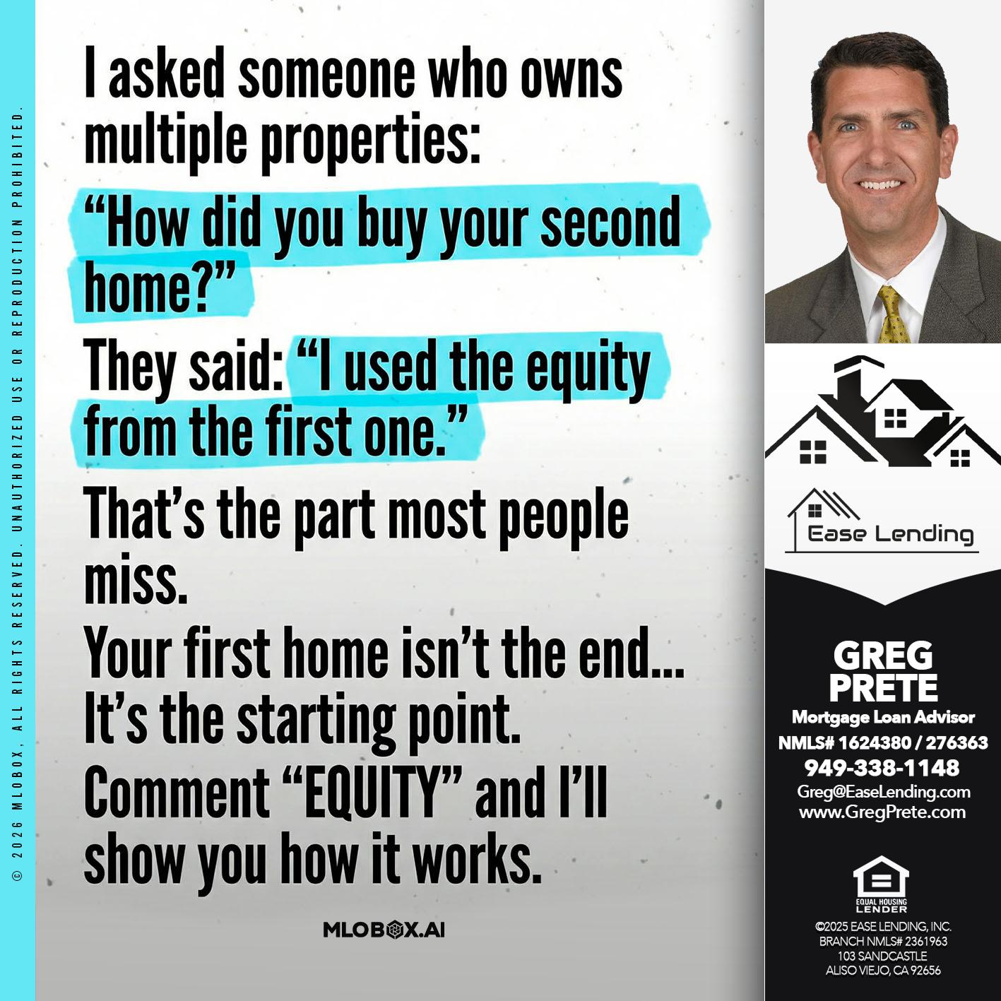 I ASKED - Greg Prete -Licensed Loan Advisor