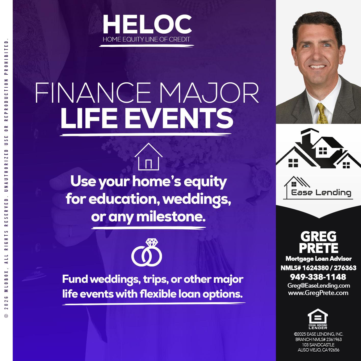 HELOC - Greg Prete -Licensed Loan Advisor